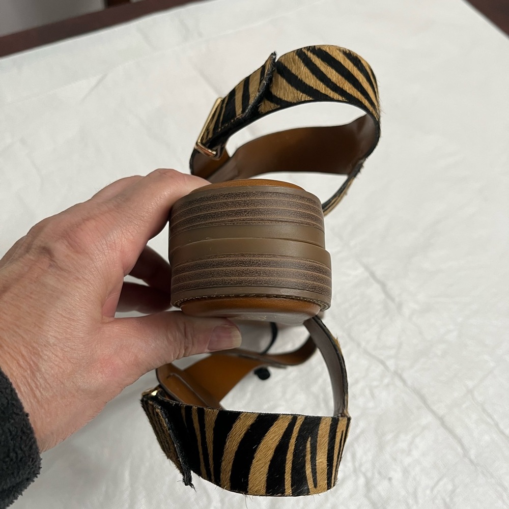 Franco Sarto Glenni safari zebra sandals - Picture 6 of 11